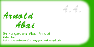 arnold abai business card
